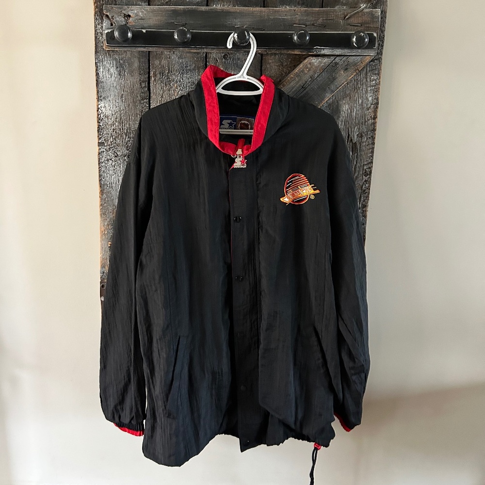 Men's Vintage Starter Canucks Light Weight Full Zipper Jacket